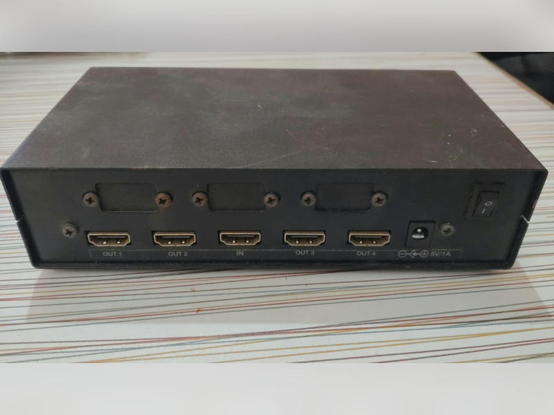 Milestone ML-104 HDMI Splitter (4-Port), rear ports
